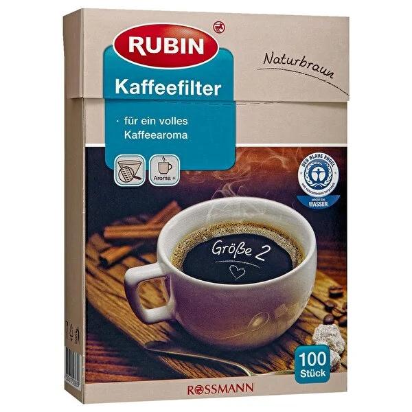 Rubin Coffee Filters No.2 - 100 Count, Compostable & Unbleached for Pure Coffee Taste Rubin Coffee Filters - Compostable & Unbleached coffee filters, compostable coffee filters, unbleached coffee filters, Rubin coffee filters, filter coffee accessories, eco-friendly coffee filters, chemical-free coffee brewing, sustainable coffee products, coffee enthusiast gifts, environmentally conscious coffee lovers