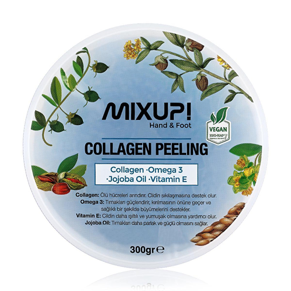 Mixup Hand & Foot Collagen Peeling for Healthy Nail Growth & Skin Exfoliation - 300g - Exfoliator