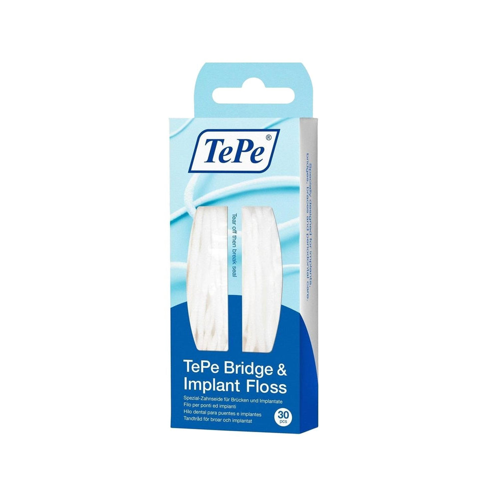 Tepe Bridge&İmplant Floss Diş İpi - Effective Interdental Cleaning for Bridges and Implants Tepe Bridge Floss for Implants & Bridges dental floss, bridge floss, implant floss, interdental cleaning, oral hygiene, Tepe, dental care, oral health, gum health, plaque prevention