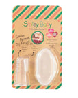 Smiley Baby Silicone Finger Toothbrush with Clear Case