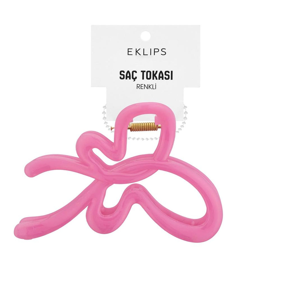 Eklips Pink Ribbon Claw Clip for Hair Styling