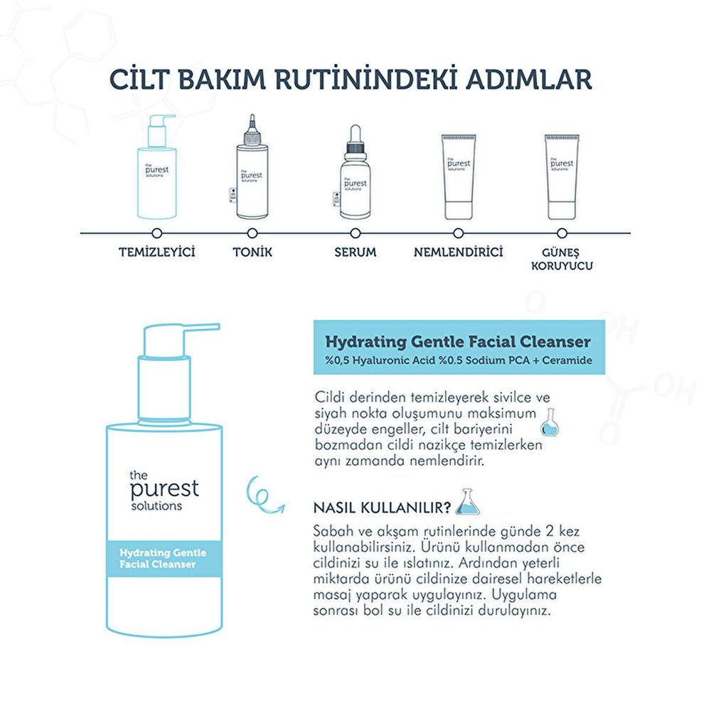 The Purest Solutions Gentle Cleansing Gel - Hyaluronic Acid Skincare for Dry & Sensitive Skin - view 2