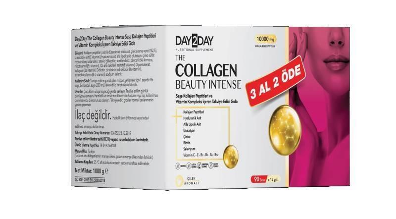 Day2Day Collagen Beauty Intense Strawberry Flavor - Anti-Aging Collagen Supplement - Vitamin & Supplement