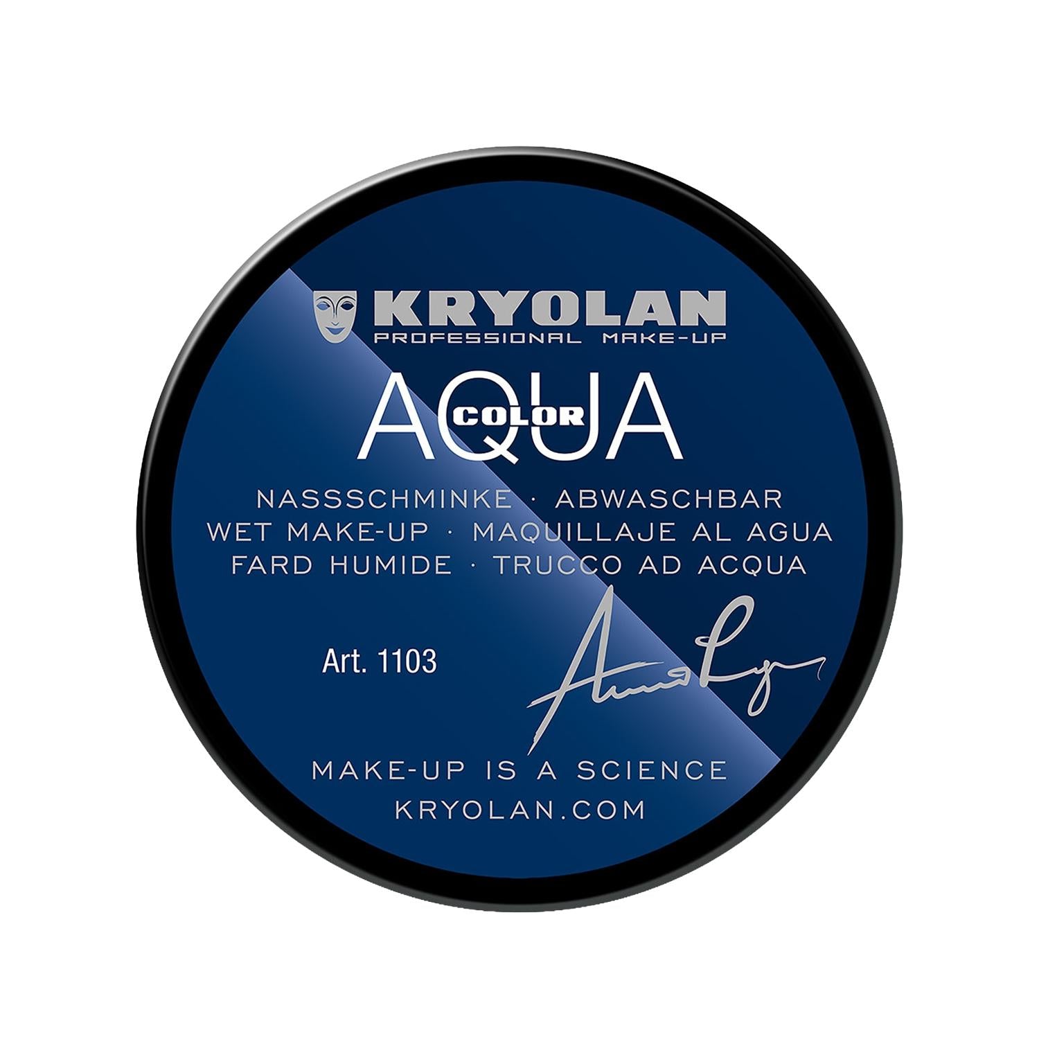 Kryolan Aquacolor Professional Face &amp; Body Paint 071 Black 55 ml