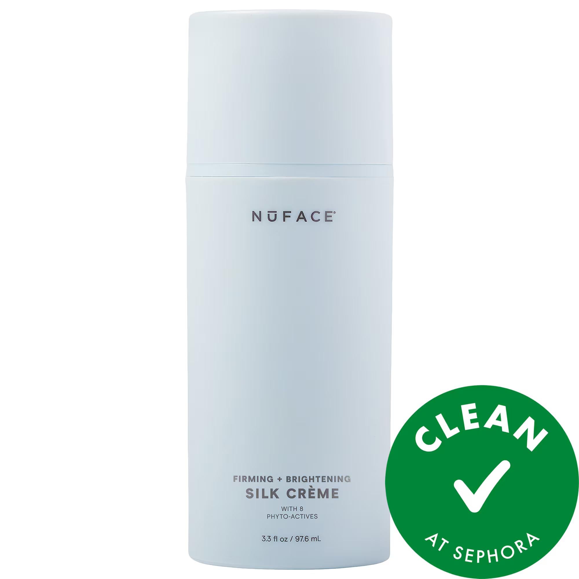 NuFACE Firming and Brightening Silk Crème - Microcurrent Serum for Anti-Aging Skincare, Facial Hydration & Clean Skincare NuFACE Firming & Brightening Silk Crème - Microcurrent Serum NuFACE Firming and Brightening Silk Crème, Microcurrent Serum, Facial Hydration, Anti-Aging Skincare, Clean Skincare Products, Luxurious Skincare, Hydrating Serum, Firming Skincare, Brightening Skincare, Skincare for Fine Lines and Wrinkles, Skincare for Dryness, Skincare for Loss of Firmness, NuFACE Device Accessories, Cruelty