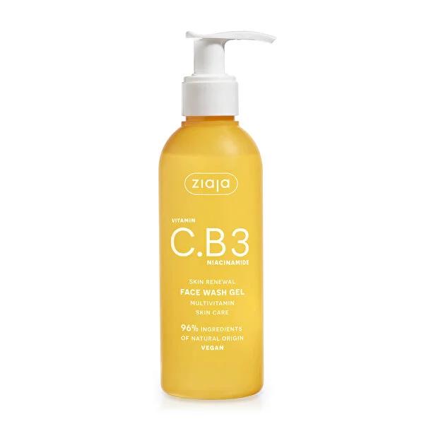 Ziaja Vitamin C Facial Cleansing Gel with Niacinamide - Gentle, Vegan, Natural - 6.43 fl oz Ziaja Vitamin C Facial Cleansing Gel - Gentle & Natural facial cleansing gel, vegan skincare, natural facial cleanser, gentle facial wash, niacinamide facial cleanser, vitamin C facial cleanser, dermatologically tested skincare, Ziaja, natural ingredients, soap-free, vegan cleanser, sensitive skin, daily skincare, antioxidant-rich