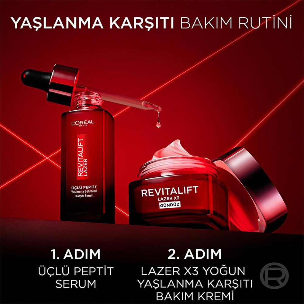 L'Oreal Paris Revitalift Triple Power Anti-Aging Serum: Peptide Complex, Hyaluronic Acid & Vitamin C for Wrinkle Reduction, Skin Firming & Radiant Tone L'Oreal Revitalift: Anti-Aging Serum - Wrinkle, Firm, Radiance anti-aging serum, wrinkle reduction, skin firming serum, hyaluronic acid serum, vitamin C serum, peptide serum, Loreal Revitalift, anti-aging skin care, uneven skin tone treatment, skin elasticity, facial serum, anti-wrinkle, skin rejuvenation, youthful skin, radiant skin, moisturizing serum, ski
