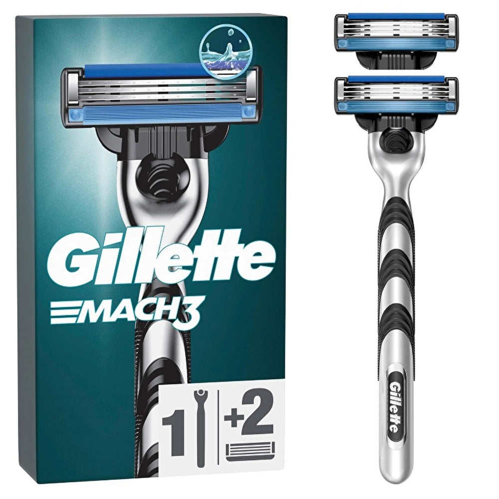 Gillette Mach3 Men's 3-Bladed Manual Razor Shaving Kit for Smooth Shaving Experience - view 2