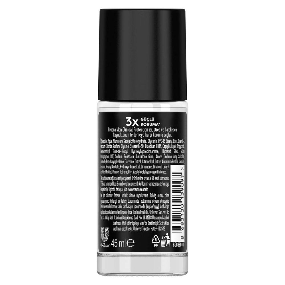 Rexona Men Clinical Protection Confidence Deodorant Roll On 45 ml