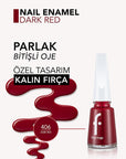 Flormar Nail Enamel Dark Red - Intense Pigment for Beautiful Nails | 0.4 fl oz - view 2