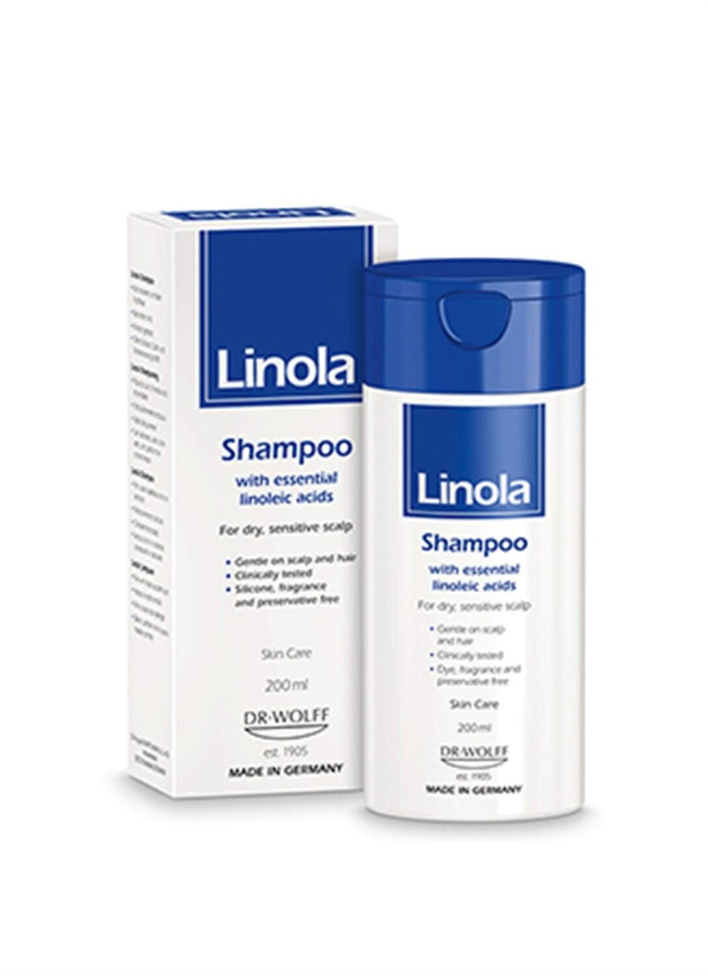 Linola Gentle Shampoo for Sensitive Scalp - 200 ml, Linola Hair Care - Shampoo