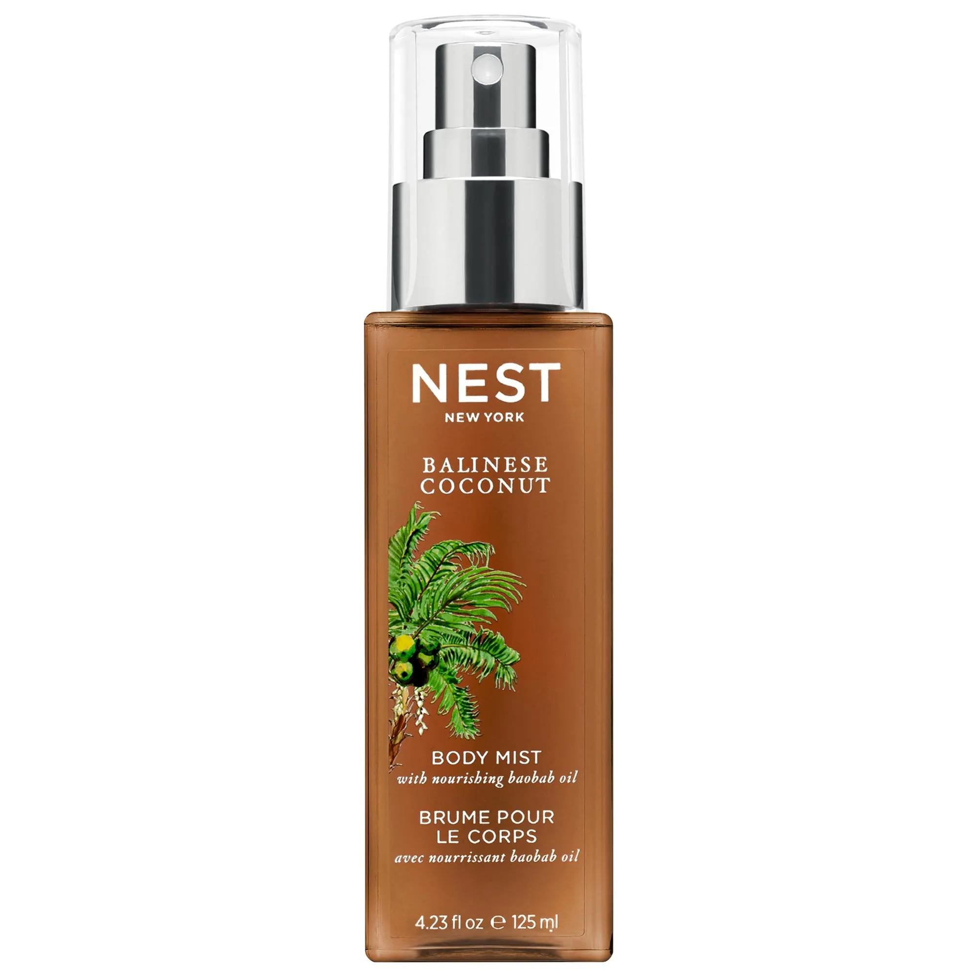 NEST New York Balinese Coconut Body Mist - Fresh Solar Fragrance, Nourishing Body Spray for Women NEST New York Balinese Coconut Body Mist - Fresh Solar Fragrance Body Mist, Coconut Fragrance, Fresh Solar Scent, Nourishing Body Spray, Layerable Fragrance, Women's Fragrance, Tropical Fragrance, Baobab Oil, Aloe Vera, NEST New York, Fragrance for Women, Everyday Fragrance, Lightweight Fragrance, Gift for Her
