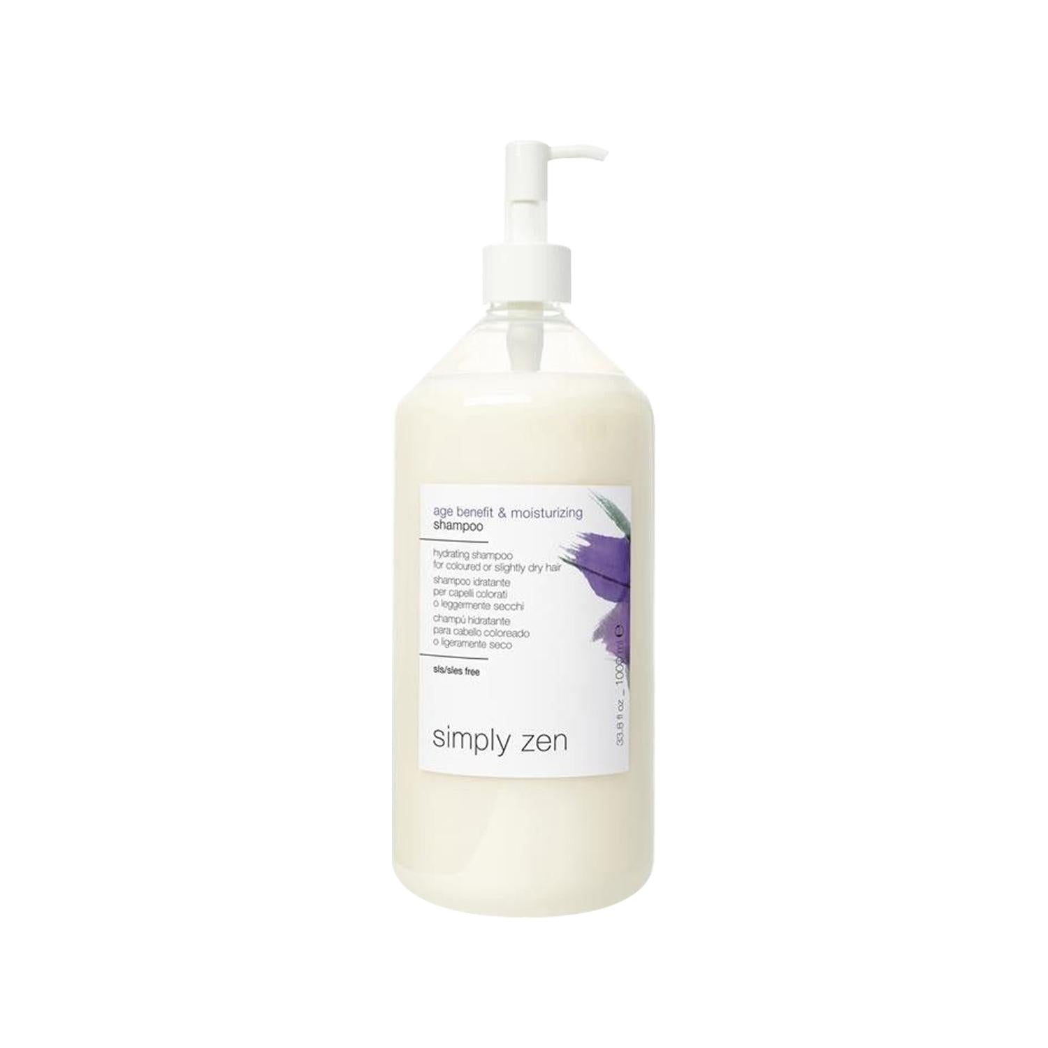 Simply Zen Moisturizing Shampoo 1000ml - Hydrating, Age Benefit Hair Care for Dry & Damaged Hair Simply Zen 1000ml Moisturizing Shampoo for Dry Hair moisturizing shampoo, Simply Zen shampoo, large capacity shampoo, age benefit hair care, hydrating shampoo 1000ml, hair moisturizer, dry hair solution, damaged hair repair, Simply Zen hair care, 1000ml shampoo, long-lasting hair care