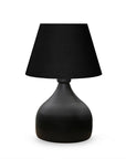 Homing Milano Metal Body Black Fabric Shade Table Lamp - Modern Home Decor Lighting with Adjustable Cord