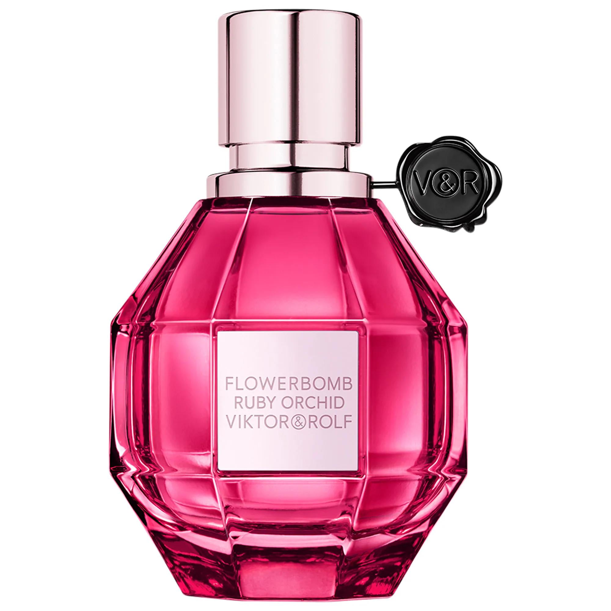 Viktor & Rolf Flowerbomb Ruby Orchid Eau de Parfum: Sensual Vanilla & Peach Perfume, Long Lasting Warm Floral Fragrance Flowerbomb Ruby Orchid: Sensual Perfume with Vanilla & Peach Flowerbomb Ruby Orchid, Ruby Orchid Eau de Parfum, Vanilla Peach Perfume, Warm Floral Fragrance, Viktor & Rolf Perfume, Women's Perfume, Sensual Perfume, Long Lasting Perfume, Eau de Parfum, Floral fragrance, sweet scent, luxury fragrance, high-end fragrance, confident aroma, vanilla notes, fruity notes, Diamond Grenade Bottle, I