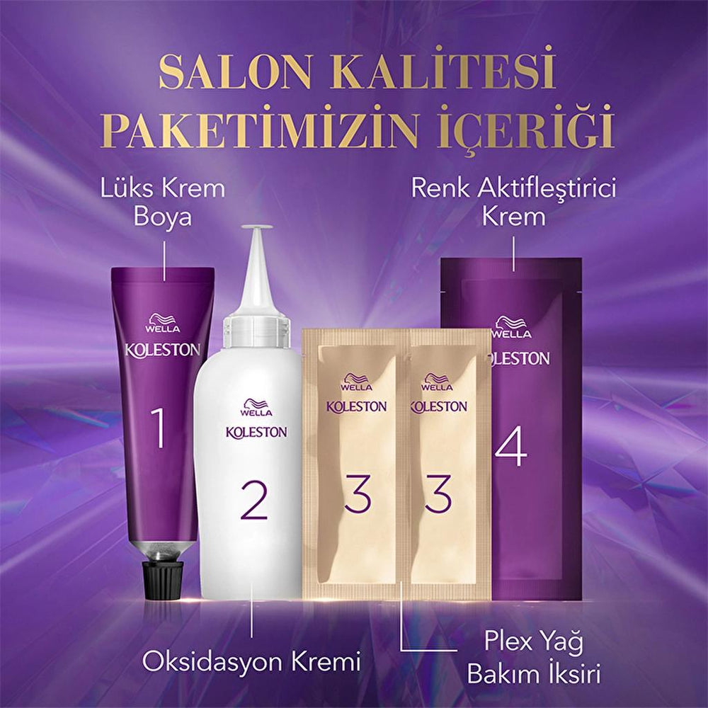 Wella Koleston Kit 4/1 Mysterious Ash Brown Hair Dye