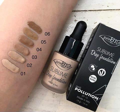 purobio sublime drop foundation 02 bottle, swatch of purobio sublime drop foundation 02 PuroBio Sublime Drop Foundation 02 | Liquid Foundation PuroBio Sublime Drop Foundation 02 - Hydrating Formula purobio, liquid-foundation, hydrating-foundation, mineral-makeup, cosmetic, foundation, natural-beauty, flawless-skin, skin-care, ai-generated