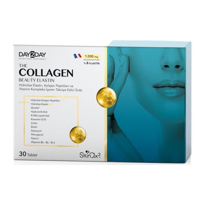 Day2Day Collagen Beauty Supplement with Hyaluronic Acid & Vitamins - Anti-Aging Skin Health Support - Vitamin & Supplement