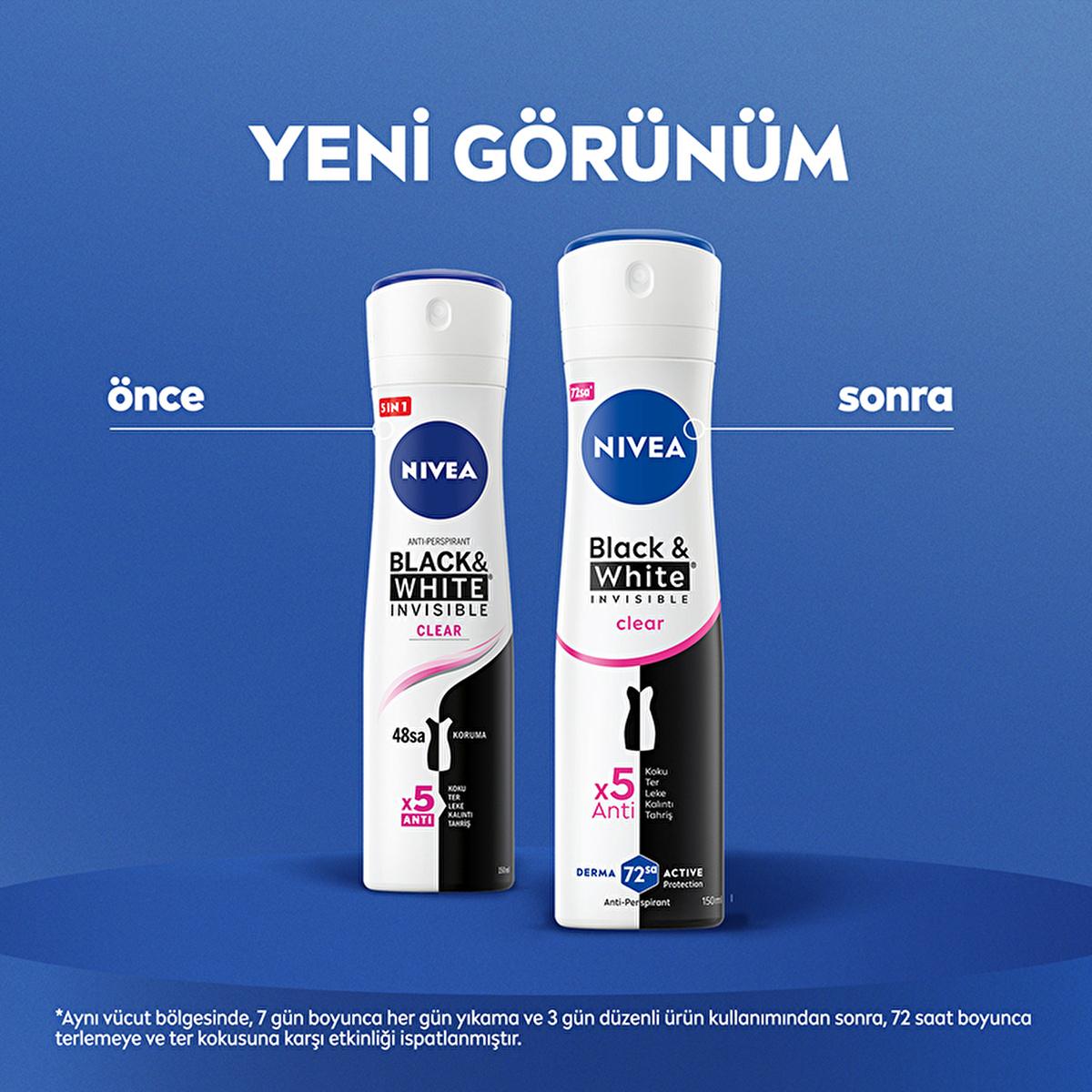 nivea black and white clear deodorant spray for women, nivea 72 hour anti-perspirant deodorant 150 ml Nivea Black & White Clear Deodorant for Women - 72 Hour Anti-Perspirant Protection | 150 ml Nivea Black & White Clear Deodorant - 72 Hour Protection nivea, deodorant, anti-perspirant, women, black and white, 72 hour protection, fragrance, body care, skin care, ai-generated