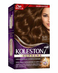 Wella Koleston Supreme 5/0 Light Brown Hair Dye Kit: Gray Coverage, Intense Color & Conditioning, Permanent At-Home Hair Color Wella Koleston Light Brown Hair Dye: Gray Coverage & Intense Color hair dye, hair color, at home hair color, gray hair coverage, light brown hair dye, Wella Koleston, permanent hair color, hair coloring kit, hair dye with conditioner, hair color for women, hair color for gray coverage, hair dye for gray hair, light brown hair, at-home hair color, Wella hair dye, Koleston Supreme, ha
