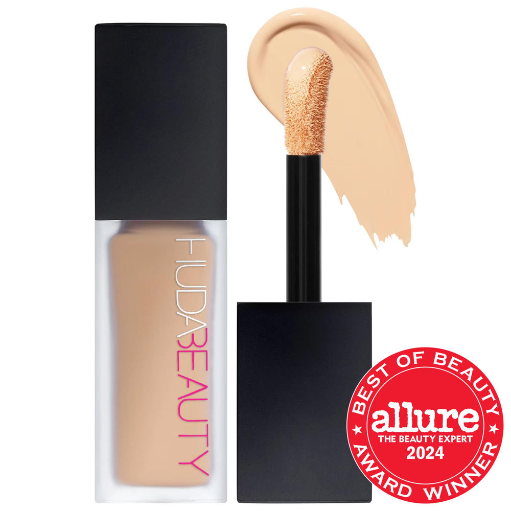 Huda Beauty #FauxFilter Waterproof Matte Concealer: Full Coverage, Vegan & Cruelty-Free, Long-Lasting Perfection Huda Beauty Waterproof Matte Concealer - Full Coverage & Vegan waterproof concealer, matte concealer, full coverage concealer, vegan concealer, cruelty free concealer, non comedogenic concealer, long lasting concealer, transfer proof concealer, best matte concealer, buildable coverage concealer, concealer, makeup, face makeup, blemish coverage, dark circle concealer, flawless finish, matte finish