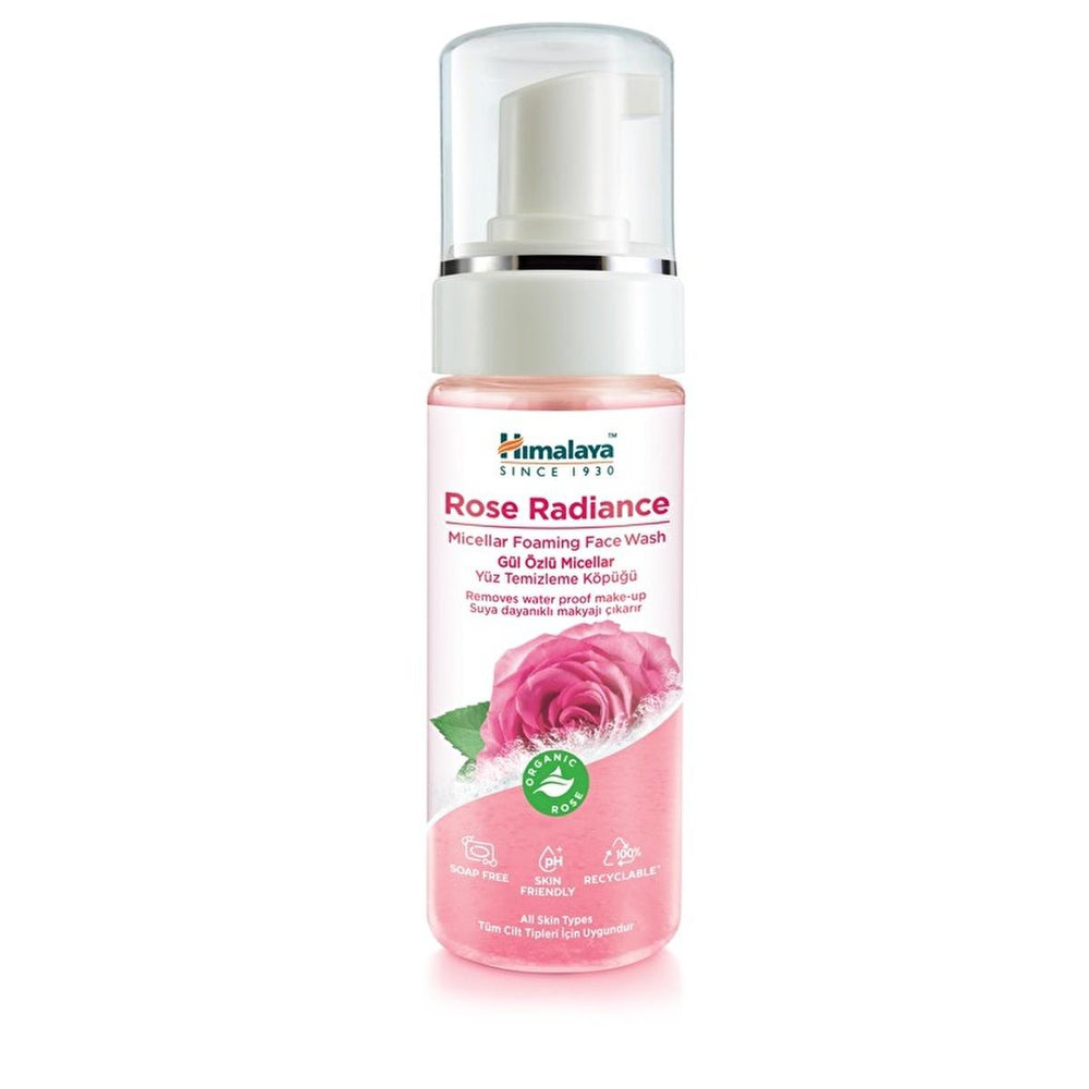 Himalaya Rose Radiance Micellar Facial Cleansing Foam: Natural & Gentle Makeup Remover for Radiant, Healthy-Looking Skin Himalaya Rose Micellar Foam: Gentle Cleanser for Radiant Skin micellar cleansing foam, rose extract face wash, natural face cleanser, makeup remover for oily skin, gentle facial cleanser, radiance boosting cleanser, organic rose skincare, water resistant makeup remover, facial cleansing foam for normal skin, Himalaya cleanser, micellar foam, rose face wash, natural cleanser, oily skin mak