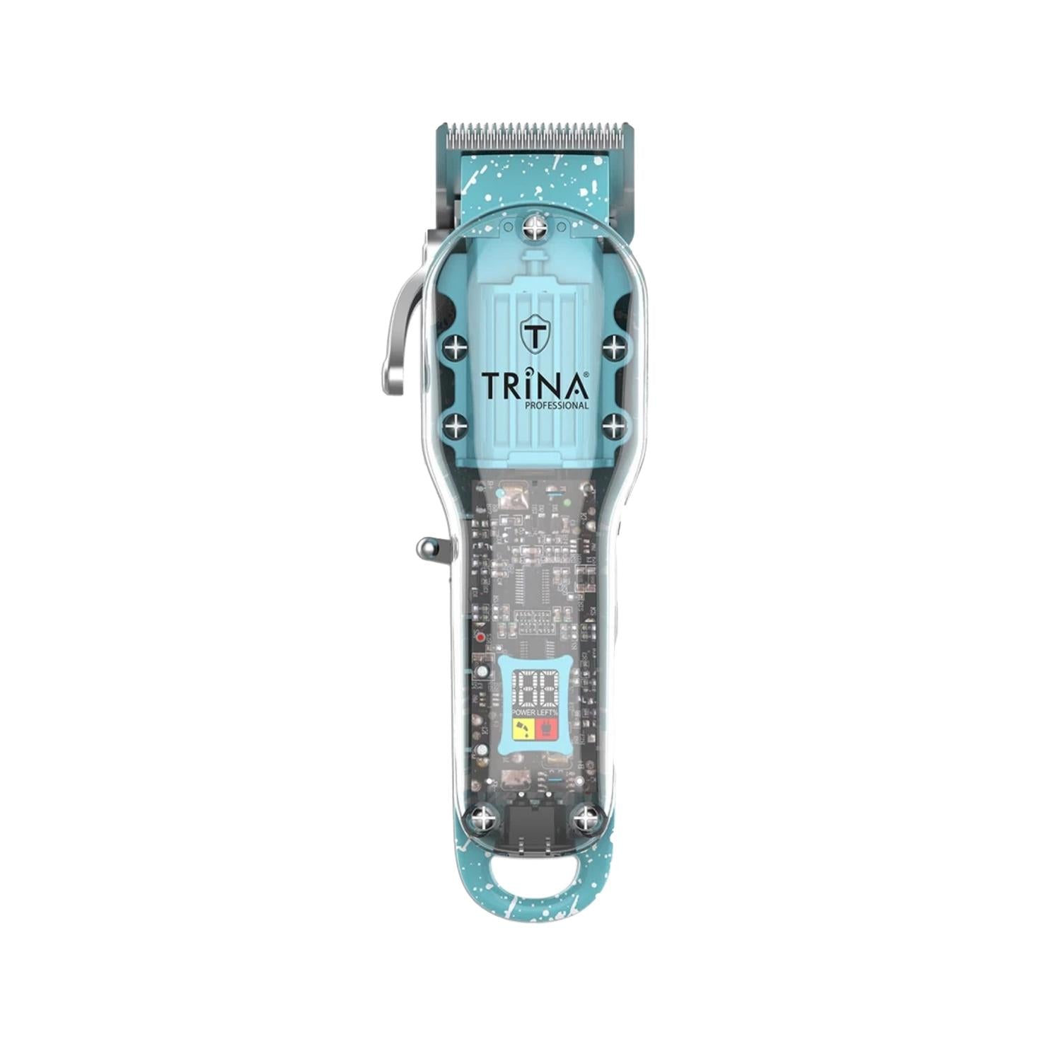 Trina Professional Rechargeable Hair Clipper - Cordless, Blue, Professional Grade Hair Trimmer for Barbers & Personal Grooming Trina Professional Hair Clipper - Cordless & Rechargeable Trina hair clipper, rechargeable hair cutter, professional hair clippers, cordless hair trimmer, blue hair clipper, barber tools, personal grooming, hair cutting tools, professional grade hair clippers, cordless grooming tools, Trina Professional, blue grooming tools, rechargeable grooming