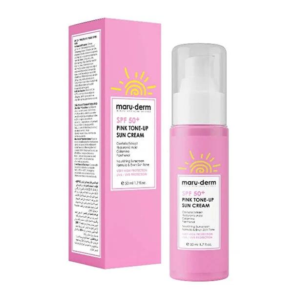 Maruderm SPF 50+ Pink Tone Up Sunscreen: Evens Skin Tone, Reduces Redness, Korean Formula - High UV Protection - image 2