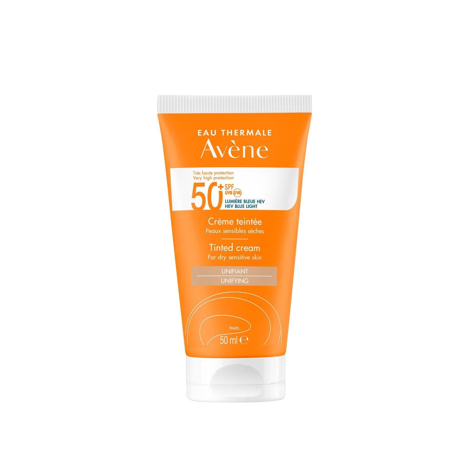 Avene SPF 50+ Colored Sunscreen for Dry Skin - Moisturizing, Water-Resistant, Makeup Base - 1.69 fl oz Avene SPF 50+ Colored Sunscreen for Dry Skin colored sunscreen for dry skin, SPF 50+ sunscreen, moisturizing sunscreen, sunscreen for sensitive skin, makeup base sunscreen, dry skin care, sun protection, skincare, Avène Thermal Water, water-resistant sunscreen, tinted sunscreen, dermatological skincare, skin hydration, blue light protection