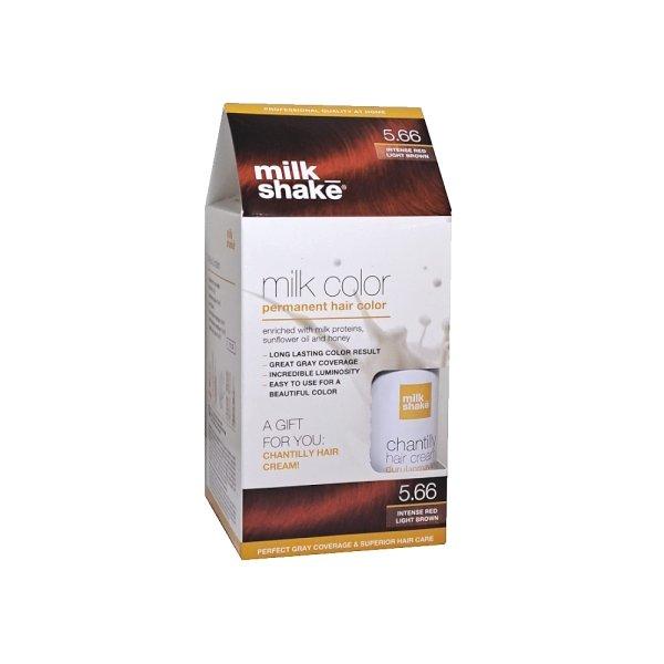 Milk Shake 5.66 Light Chestnut Intense Red Hair Dye Set 50ml