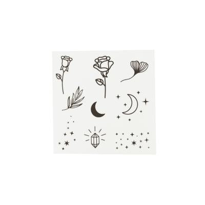 Nascita Rose & Stars Temporary Tattoos: Easy-to-Apply Body Gems for Festival Makeup, Face Jewels, & Trendy Adhesive Rhinestones - image 3