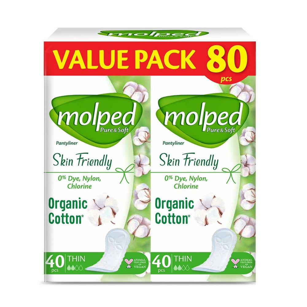 Molped Pure & Soft Ultra Thin Daily Liners 80 Count