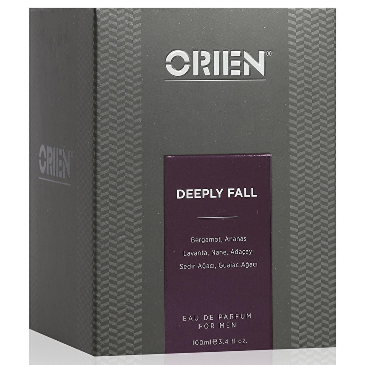 Orien Deeply Fall Men's Perfume: Long Lasting EDP with Fruity & Woody Notes - Best Men's Fragrance, 100 ml Orien Deeply Fall Men's Perfume - Long Lasting Fruity Woody Scent men's perfume, erkek parfüm, Orien Deeply Fall, long lasting perfume men, fruity woody perfume, cedarwood fragrance, bergamot perfume men, men's cologne, EDP perfume men, best men's fragrance, cologne for men, long-lasting scent, woody fragrance, fruity scent, bergamot, cedarwood, mint, lavender, sage, men's fragrance, perfume for men, f