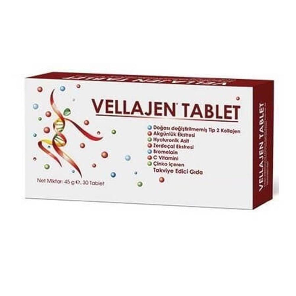 Vellajen Dietary Supplement for Joint Health Support - 30 Tablets with Collagen, Boswellia Serrata, Turmeric, Vitamin C, Bromelain, Zinc, and Hyaluronic Acid Vellajen Joint Health Supplement - 30 Tablets dietary supplement, joint health support, natural anti-inflammatory, collagen supplement, hyaluronic acid supplement, boswellia serrata extract, turmeric curcumin supplement, vitamin C supplement, zinc supplement, bromelain, Vellajen, joint comfort, joint lubrication, inflammation reduction, dietary support