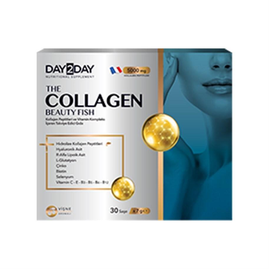 Day2Day Collagen Supplement - 5000mg Collagen Peptides, Age-Defying, Skin Radiance, Cherry Flavored, - Vitamin & Supplement