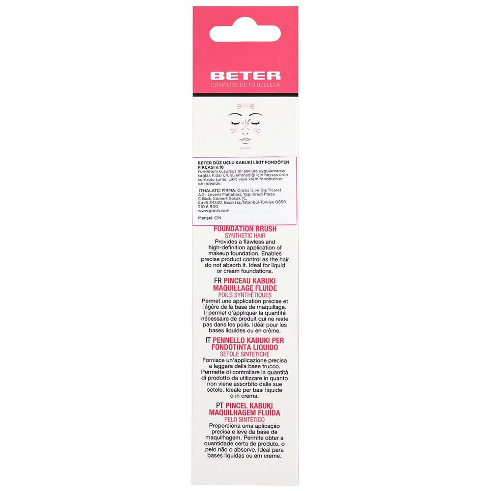 Beter Flat Top Kabuki Liquid Foundation Brush No. 18