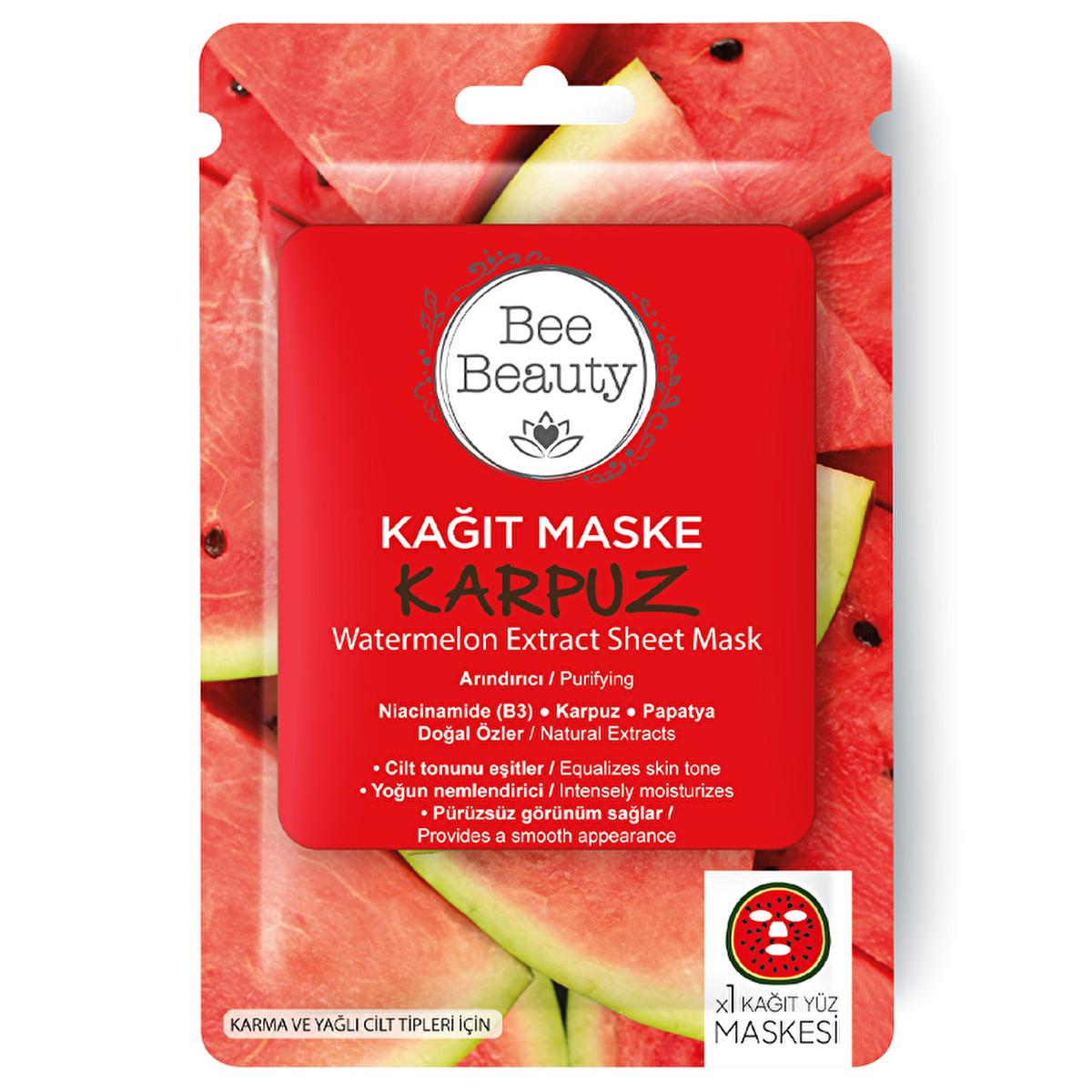 Bee Beauty Niacinamide Face Mask with Watermelon Extract - Nourishing Sheet Mask for Smoother Skin Bee Beauty Face Mask for Smoother Skin face mask, sheet mask, niacinamide face mask, watermelon extract skincare, chamomile face mask, natural skincare products, skincare routine, nourishing face mask, smoother skin, radiant complexion, blackhead prevention, skin tightening