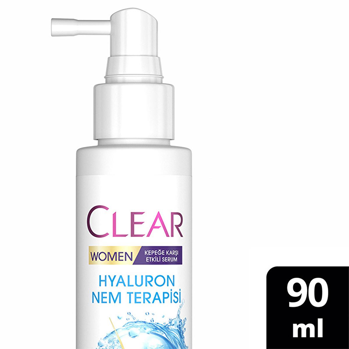 Clear Women Hyaluron Nem Terapisi Serum - 48 Hour Hydrating Anti-Dandruff Hair Serum for Dry Scalp Clear Women Hyaluron Nem Terapisi Serum - Hydrating Anti-Dandruff Hair Serum Hyaluronic hair serum, anti-dandruff hair care, moisturizing hair serum, dry scalp treatment, hair hydration, hyaluronic acid, ceramide, moisture-lock technology, leave-in treatment, hair care, scalp care, dandruff relief, dry scalp relief, hair nourishment