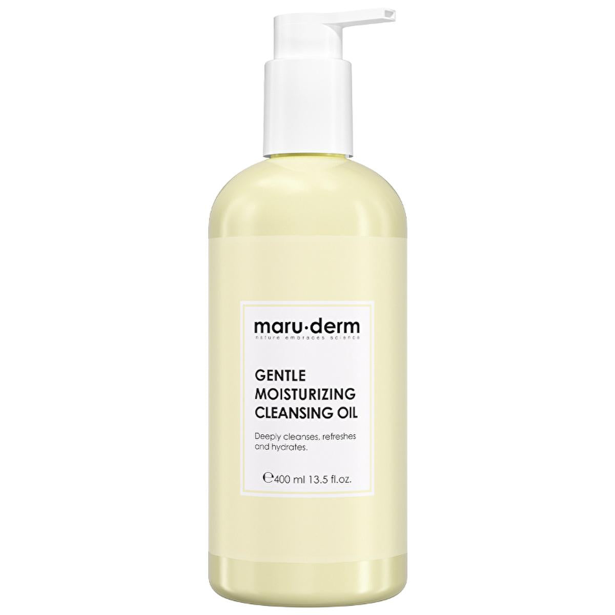 Maruderm Cleansing Oil - Gentle Makeup Remover & Skincare for All Skin Types, SLS & SLES Free, 13.53 fl oz Maruderm Cleansing Oil - Gentle Skincare & Makeup Remover cleansing oil, makeup remover, skincare, natural skincare, gentle cleanser, SLS free, SLES free, fragrance free, skincare routine, makeup removal, sensitive skin, moisturizing cleanser, natural extracts, Arctium Lappa Root Extract, Nasturtium Officinale Flower/Leaf Extract