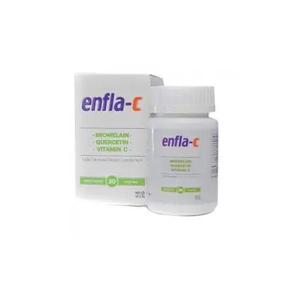 Enfla-C Dietary Supplement Herbal Capsules with Bromalein, Vitamin C & Quercetin - Natural Anti-Inflammatory & Immune Booster Enfla-C Dietary Supplement - Natural Immune Boost & Anti-Inflammatory dietary supplement, herbal capsules, Bromalein, Vitamin C, Quercetin, natural health products, anti-inflammatory supplement, immune booster, health supplements, wellness products, digestive health, immune system support, antioxidant, natural remedies