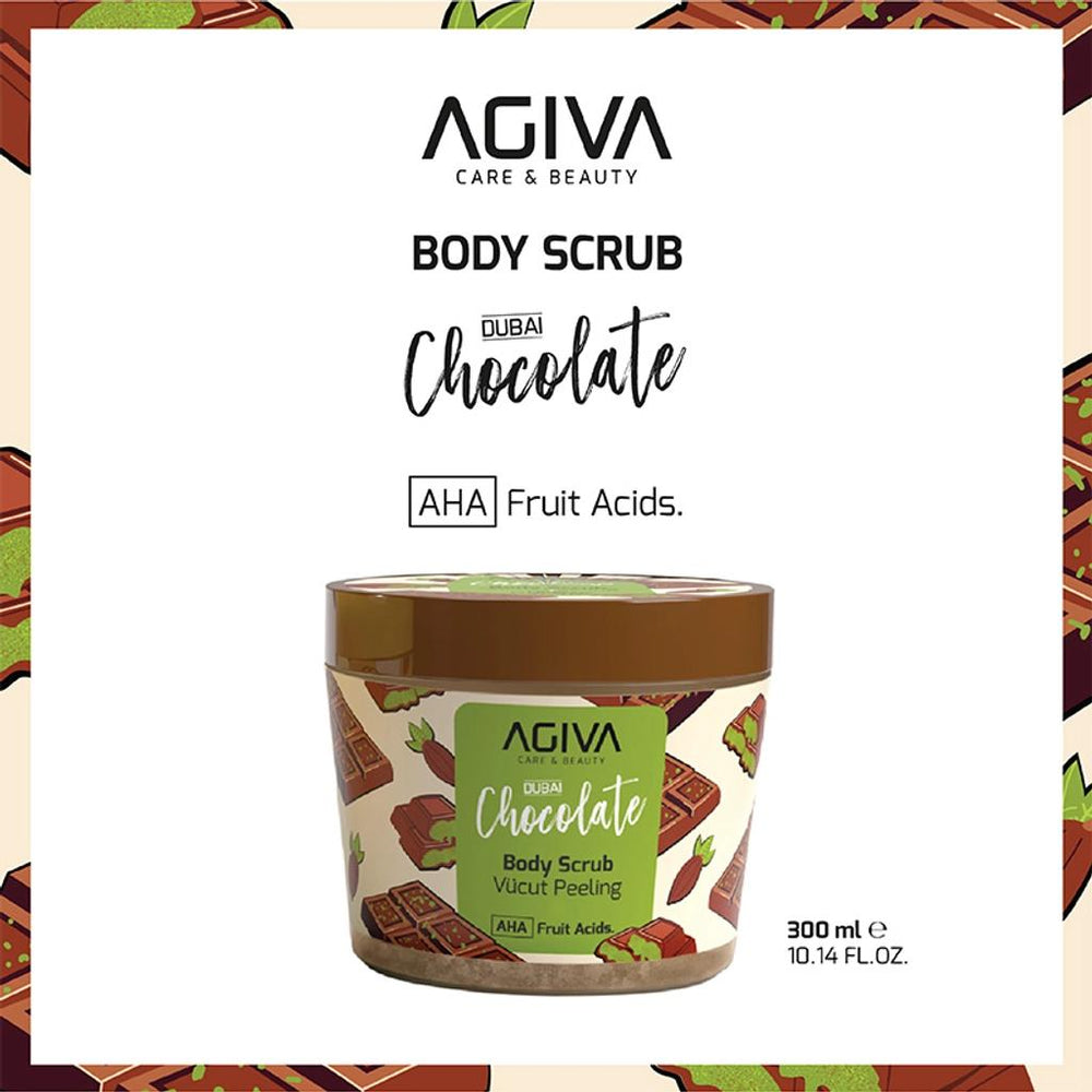 Agiva Dubai Chocolate Body Scrub for Smooth Skin 300 ml
