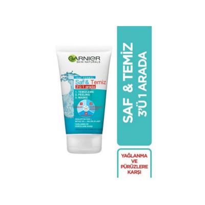 Garnier Skin Naturals 3-in-1 Face Cleanser, Exfoliator & Mask - Oil Control, Salicylic Acid, 5.07 fl oz - image 2