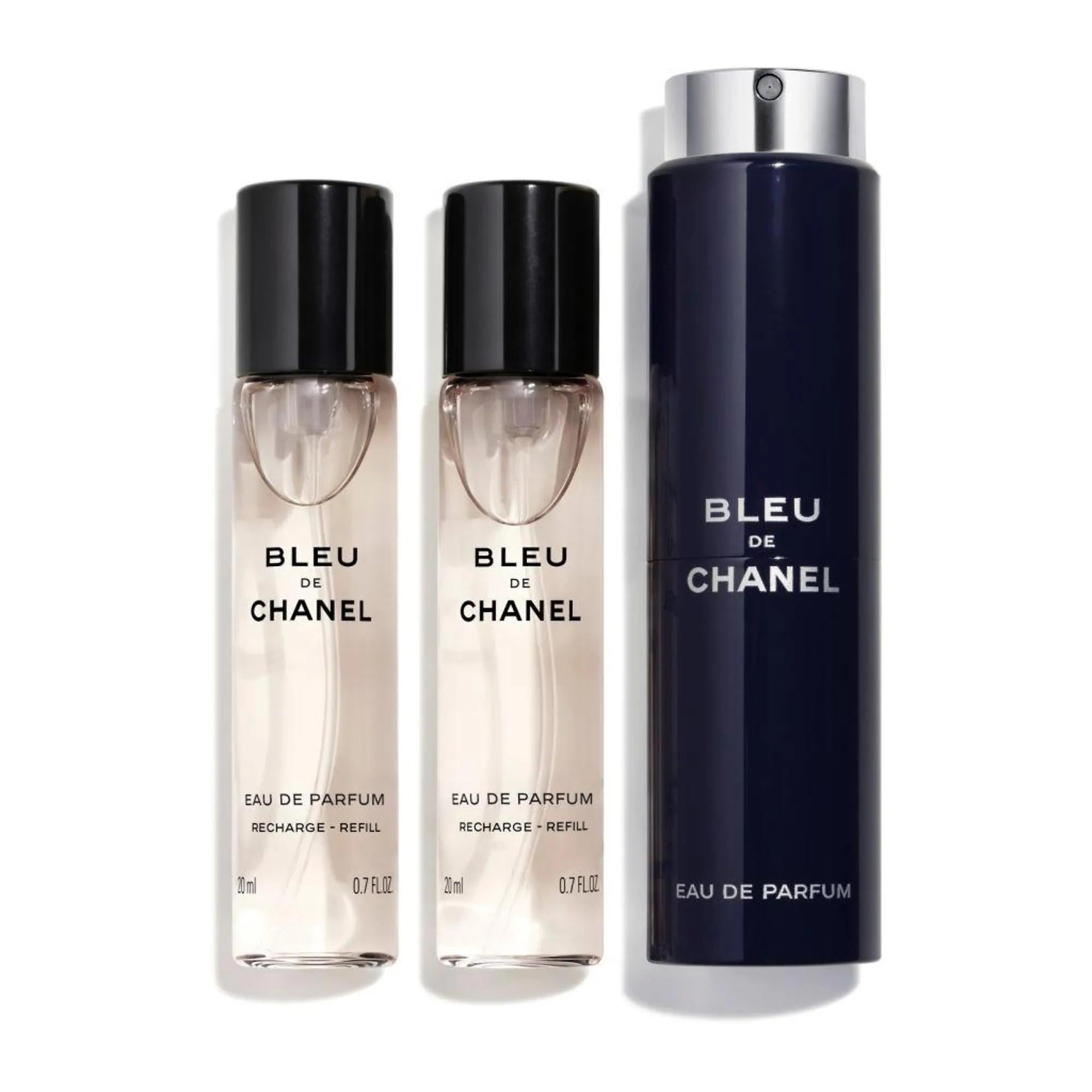 BLEU DE CHANEL Eau de Parfum Twist and Spray for Men - Refillable, Portable Luxury Fragrance BLEU DE CHANEL Eau de Parfum Twist & Spray - Luxury Men's Fragrance BLEU DE CHANEL Eau de Parfum, Men's fragrance, Twist and Spray fragrance, Refillable perfume, Woody aromatic scent, Luxury fragrance, Portable fragrance, Refillable fragrance, Men's grooming, Fragrance for men, High-end perfume, Sustainable grooming products, Modern men's fragrance