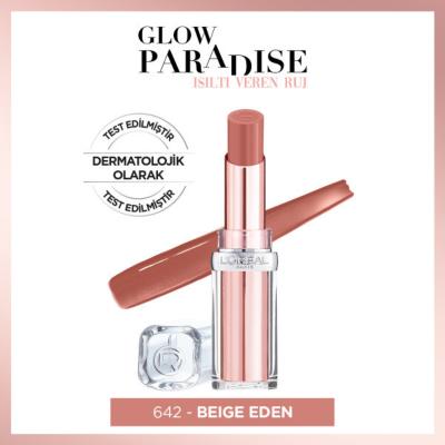 loreal-paris-glow-paradise-balm-in-lipstick-beige-eden, loreal-paris-lipstick-beige-eden-open-tube, loreal-paris-lipstick-beige-eden-swatch L'Oreal Paris Glow Paradise Balm-in-Lipstick - 642 Beige Eden L'Oreal Paris Glow Paradise Balm-in-Lipstick - Beige Eden loreal-paris, lipstick, lip-balm, glossy-finish, makeup, beige-eden, cosmetic, moisturizing-lipstick, ai-generated, makeup-enthusiasts