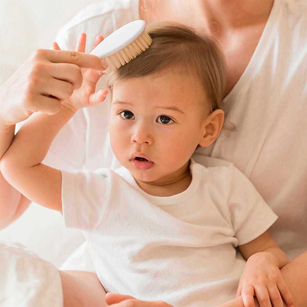 Babyjem Natural Bristle Baby Hair Brush and Comb Set - Gentle Detangling for Infants - view 6
