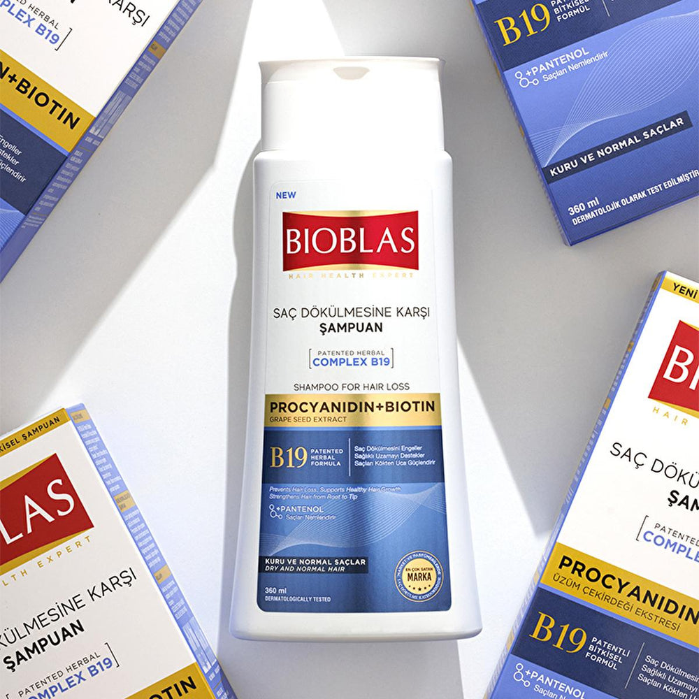 Bioblas Anti-Hair Loss Shampoo with Biotin & Procyanidin - Paraben-Free, Strengthens Hair, 12.18 fl oz - view 2