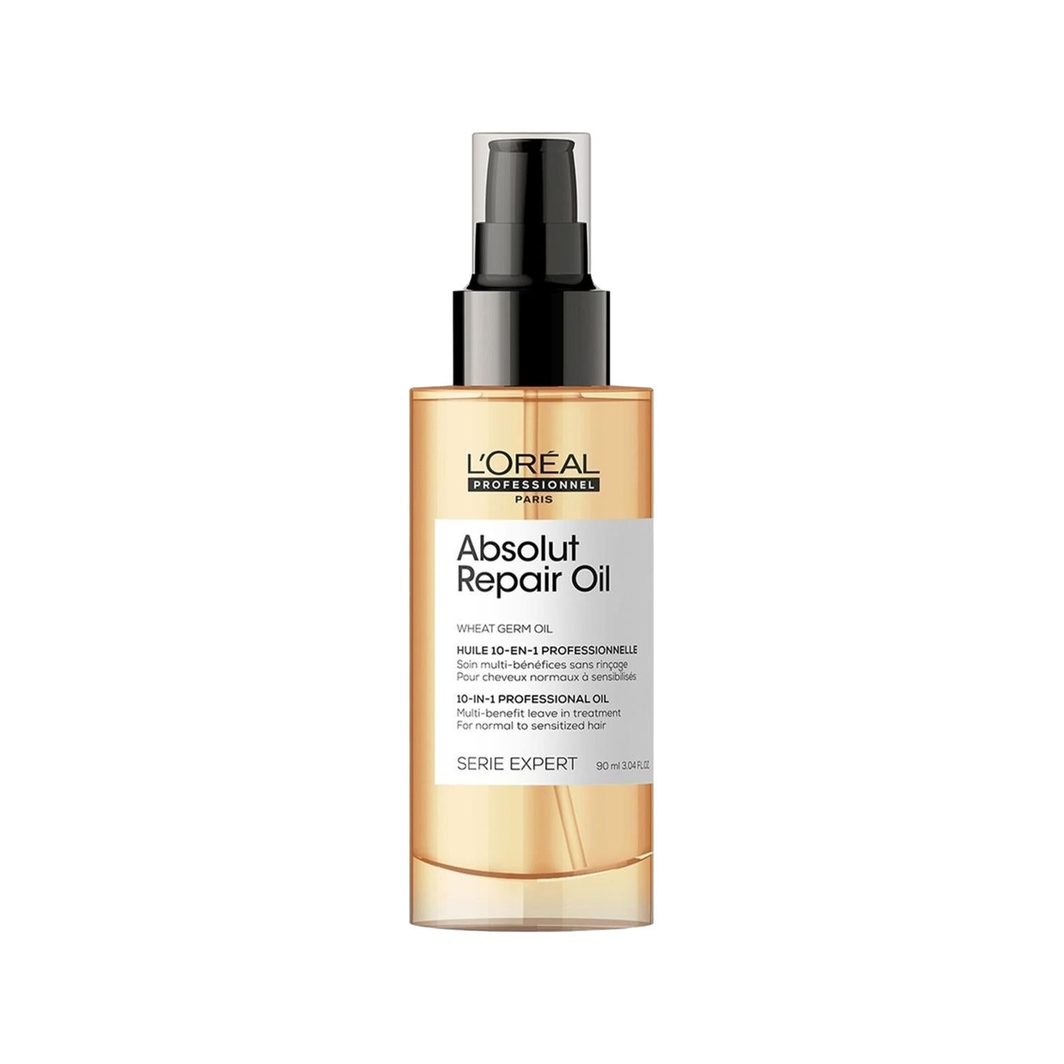 L&#39;Oreal Professionnel Paris Serie Expert Absolut Repair Hair Care Oil - Nourishes &amp; Repairs Damaged Hair, 3.04 fl oz L&#39;Oreal Paris Hair Repair Oil - Nourishes Damaged Hair L&#39;Oreal Professionnel Paris, Hair repair oil, Damaged hair care, Professional hair care products, Serie Expert Absolut Repair, Hair nourishment, Hair repair treatment, Luxurious hair care, Professional hair oil, Hair care for damaged hair, Repairing hair oil, Nourishing hair treatment, Hair care routine, Hair repair products