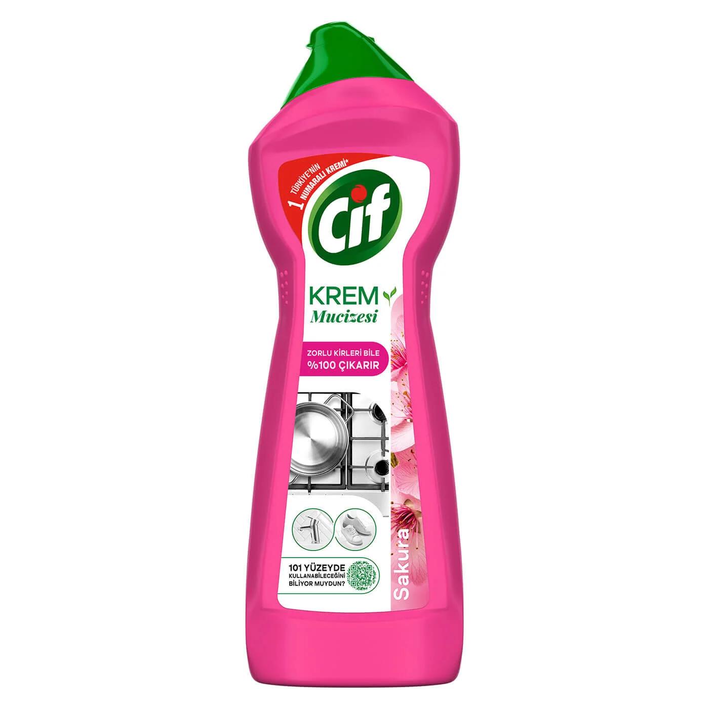 Cif Cream Sakura Surface Cleaner for Multi-Purpose Shine 750 ml