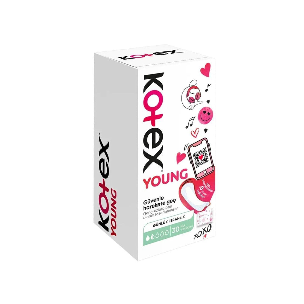 Kotex Young Daily Panty Liners for Teens 30 Count