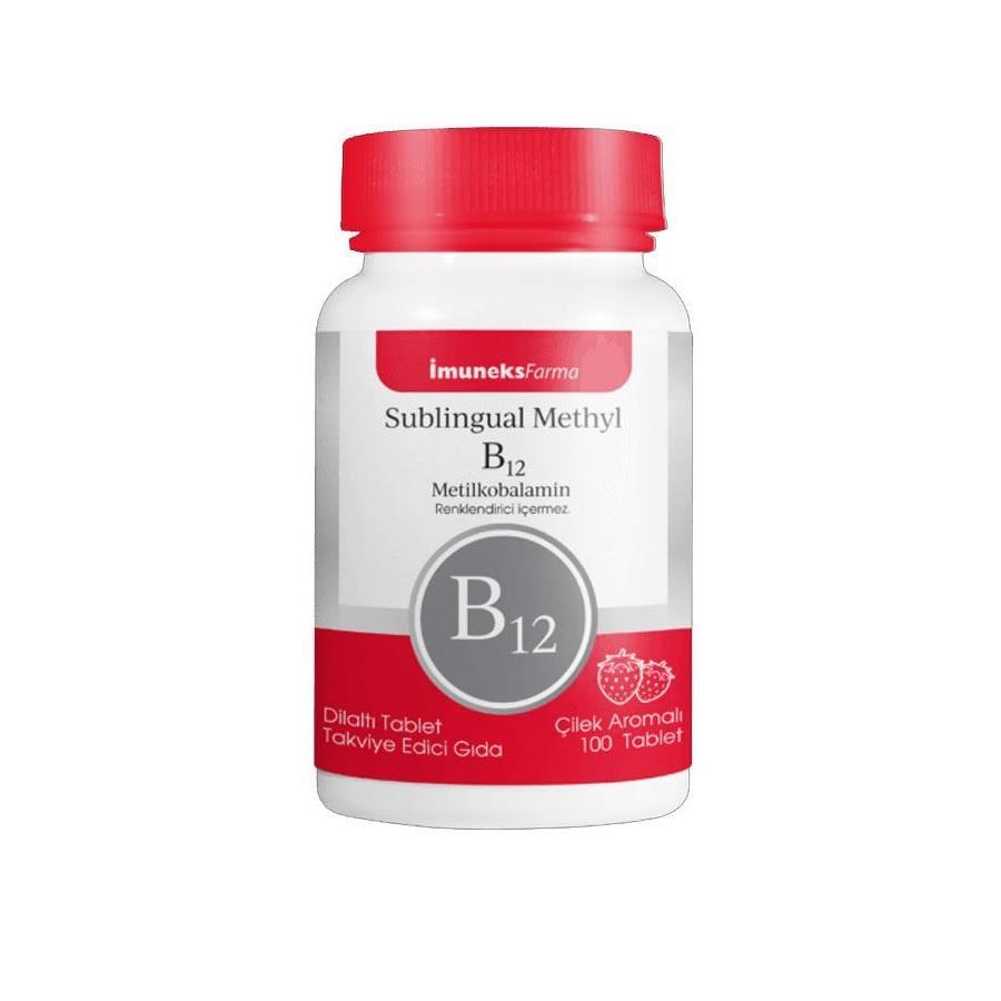 İmuneks Sublingual Methyl B12 - 100 Dilaltı Tablet - Vitamin & Supplement